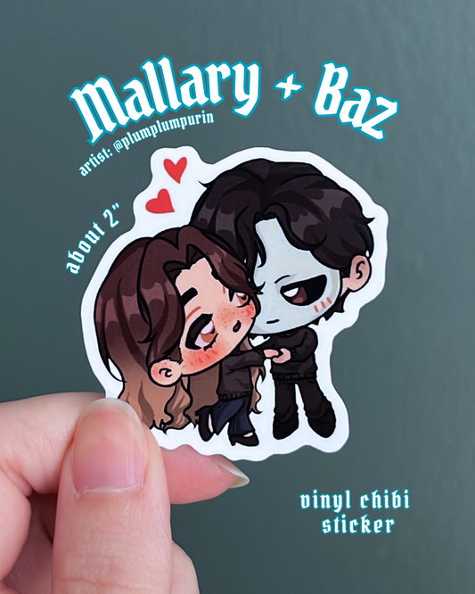 Mallary + Baz Chibi sticker